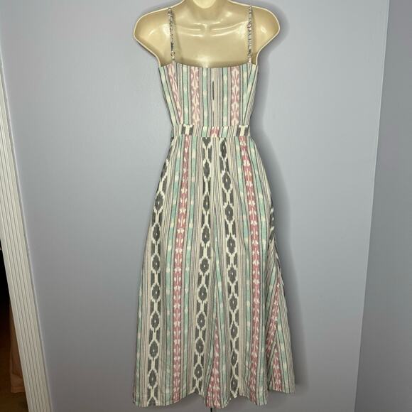 Reformation Riley Tribal Cutout Midi A Line Dress Sweetheart Neck - Picture 5 of 11